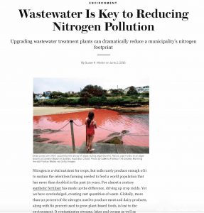 Wastewater Is Key to Reducing Nitrogen Pollution